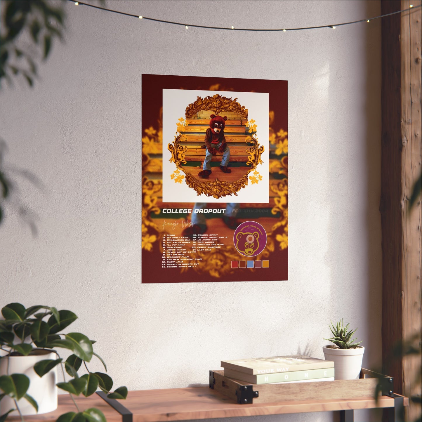 College Dropout Album Poster