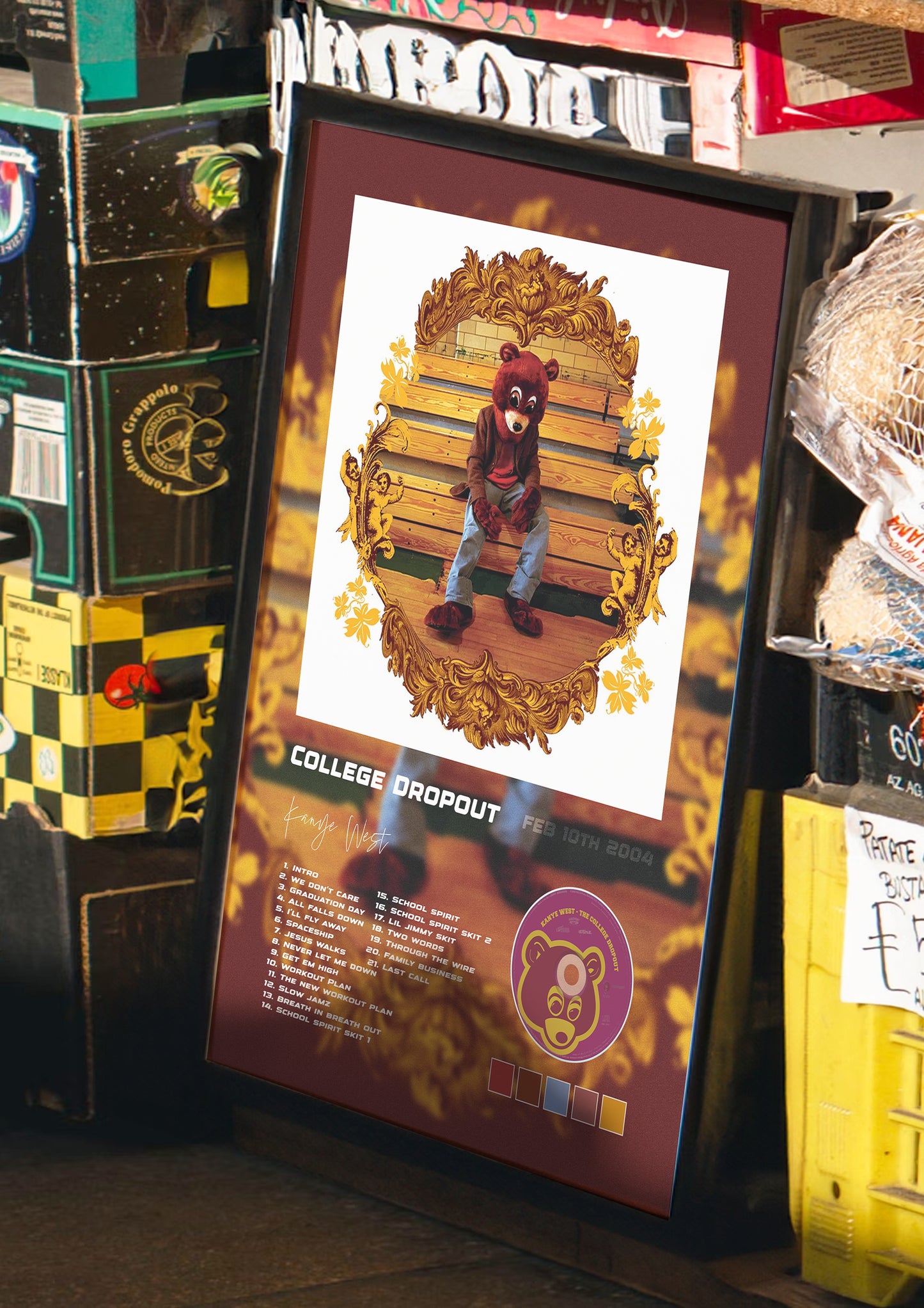 College Dropout Album Poster