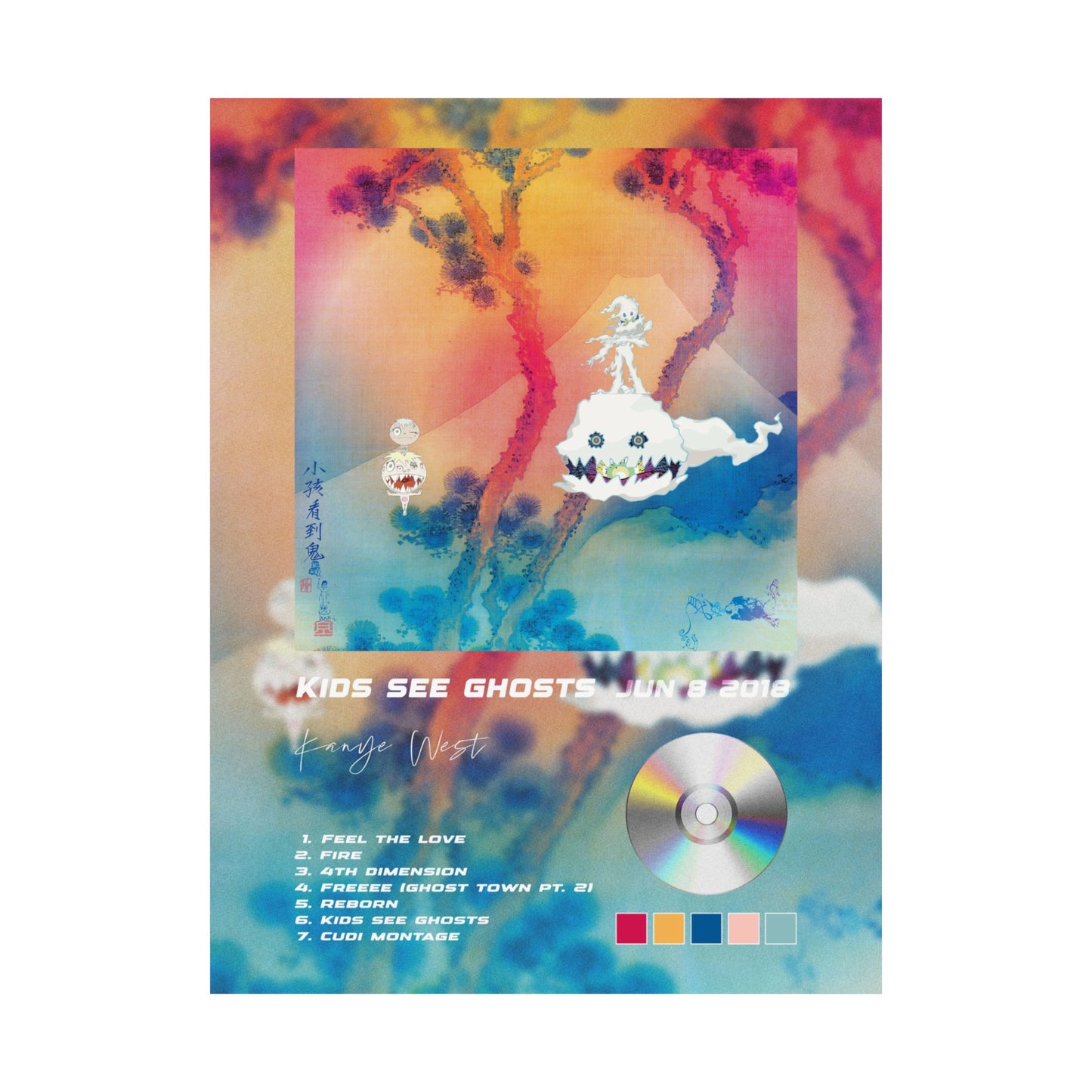 Kids See Ghosts Album Poster