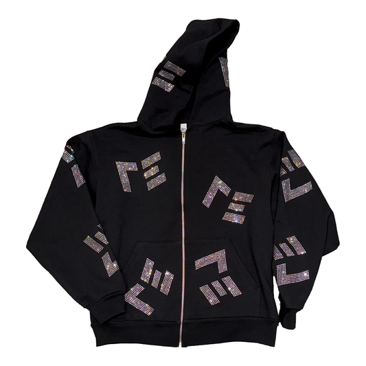 RE Rhinestone Zip Up